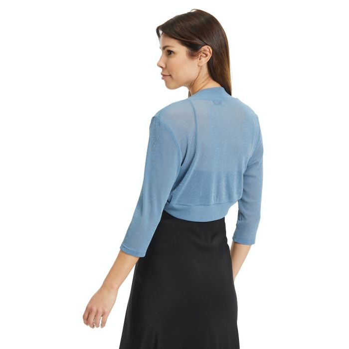 Bolero mit Lurex, light blue/silver