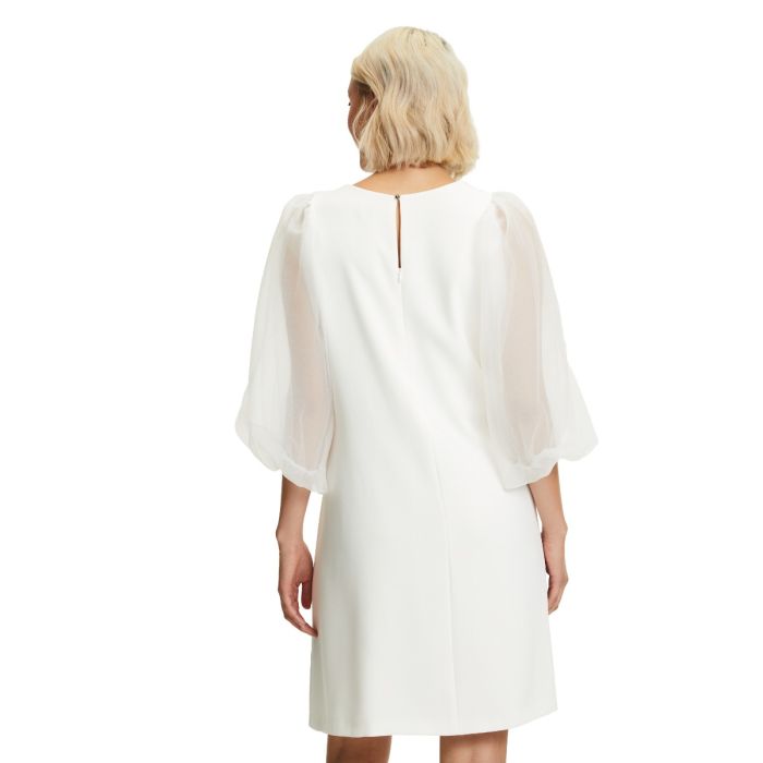 Etuikleid mit Puffärmel, ivory white