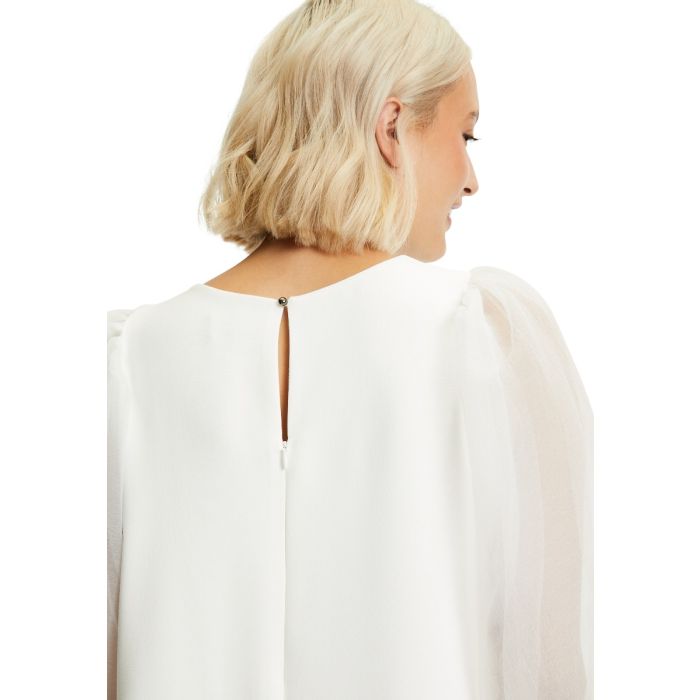 Etuikleid mit Puffärmel, ivory white