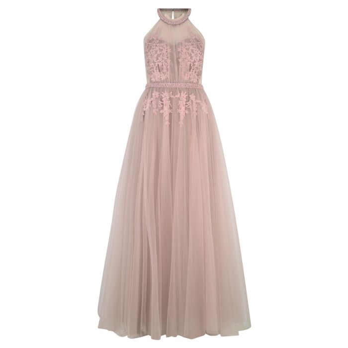 Abendkleid, Tüll, foggy rose