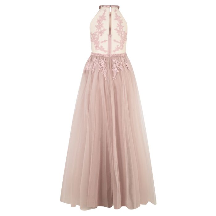 Abendkleid, Tüll, foggy rose