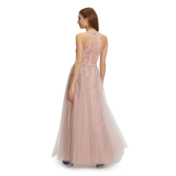 Abendkleid, Tüll, foggy rose