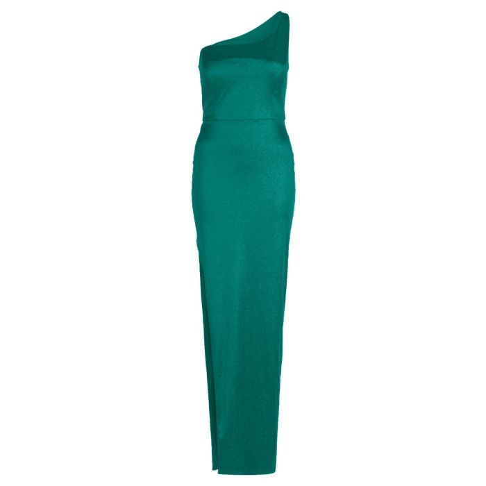 Abendkleid aus Glitzerjersey, jewel green