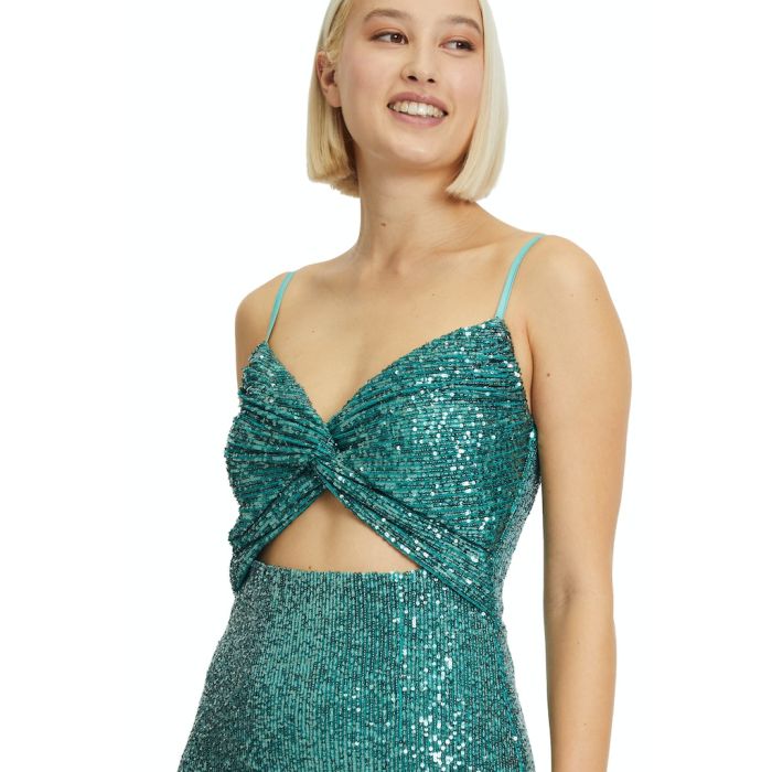 Paillettenkleid, agate green
