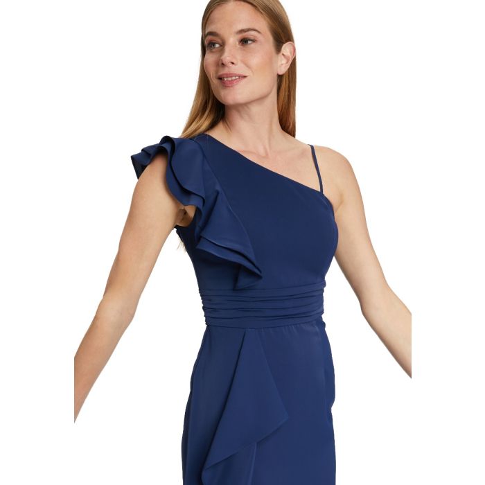 Abendkleid mit Volants, blue