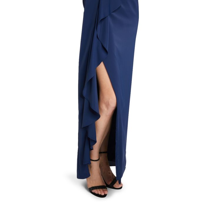 Abendkleid mit Volants, blue
