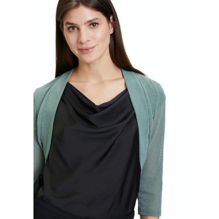 Bolero mit Lurex, mint/silver