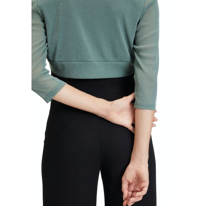 Bolero mit Lurex, mint/silver