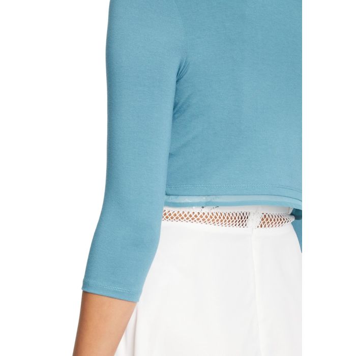 Bolero mit Chiffonkante, smoky teal