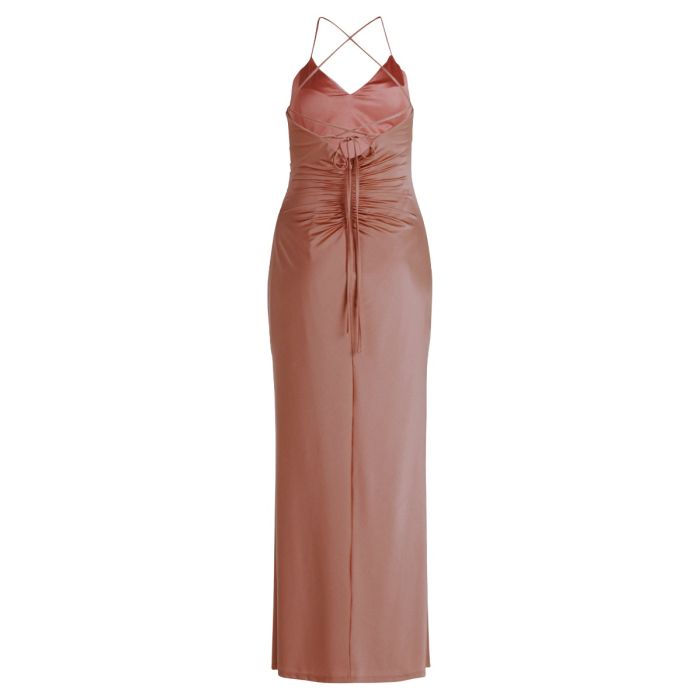 Jerseykleid mit Schlitz, vintage flower