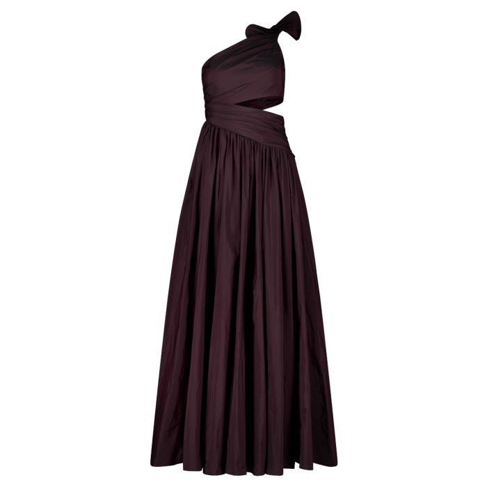 Abendkleid aus Taft, deep berry