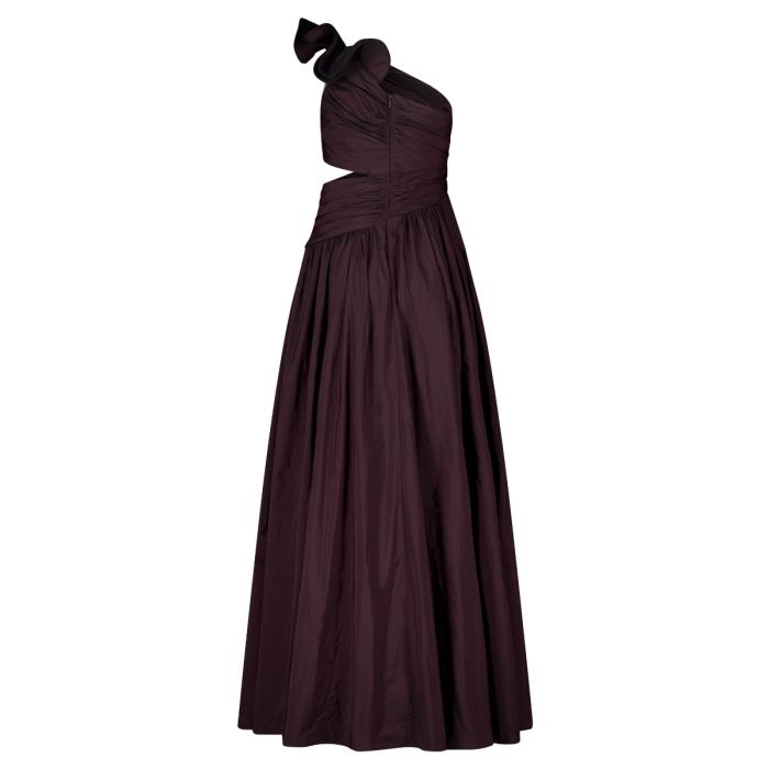 Abendkleid aus Taft, deep berry