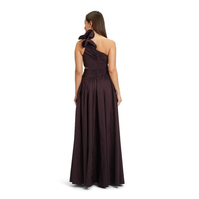 Abendkleid aus Taft, deep berry