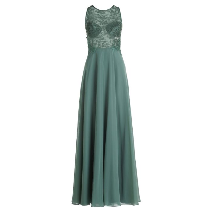 Abendkleid mit Spitze dark sage