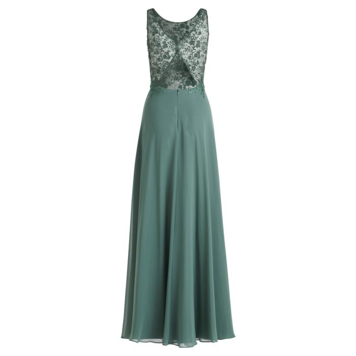 Abendkleid mit Spitze dark sage