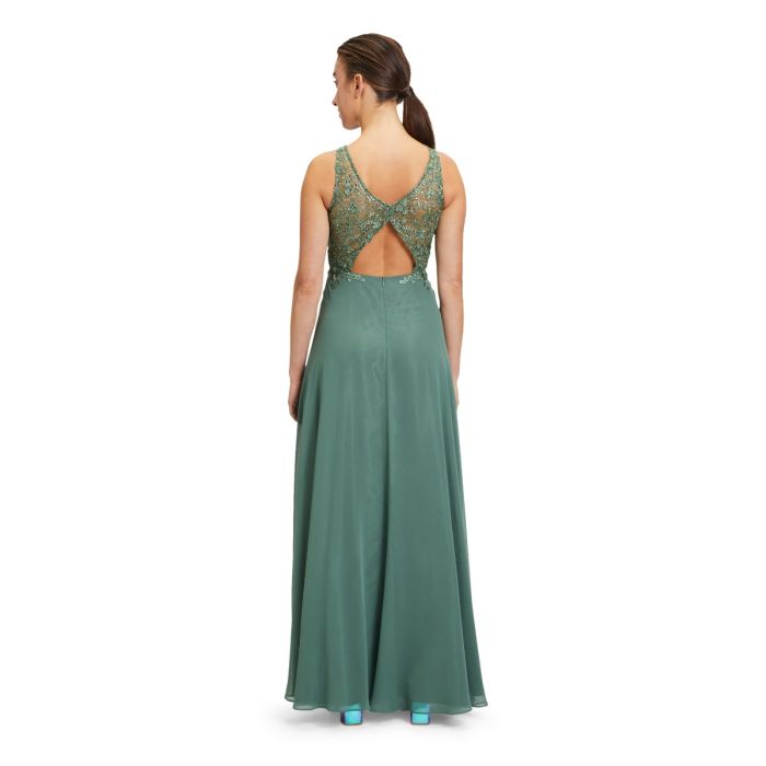 Abendkleid mit Spitze dark sage