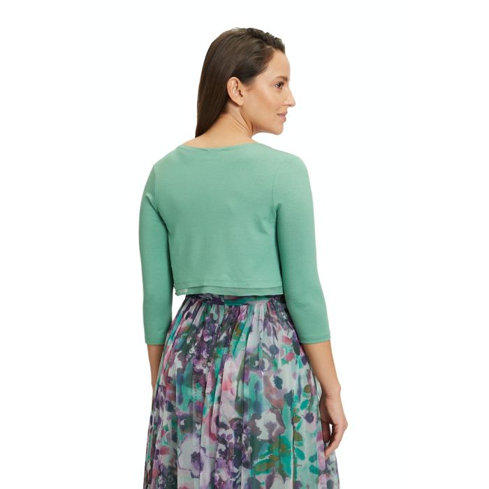 Bolero mit Chiffonkante, light green
