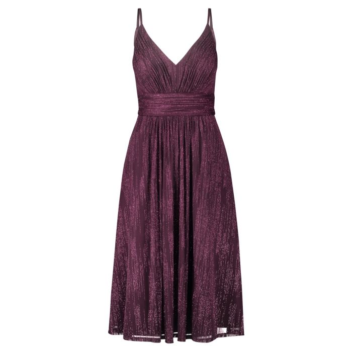 Maxikleid, shiny aubergine