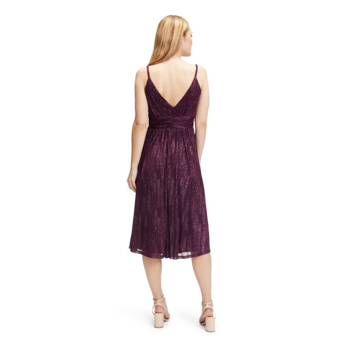 Maxikleid, shiny aubergine