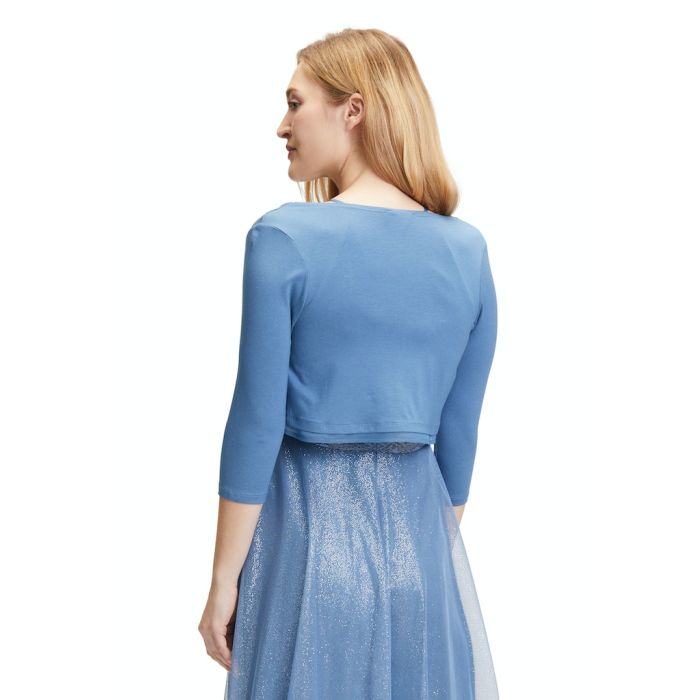 Bolero mit Chiffonkante, hushed blue