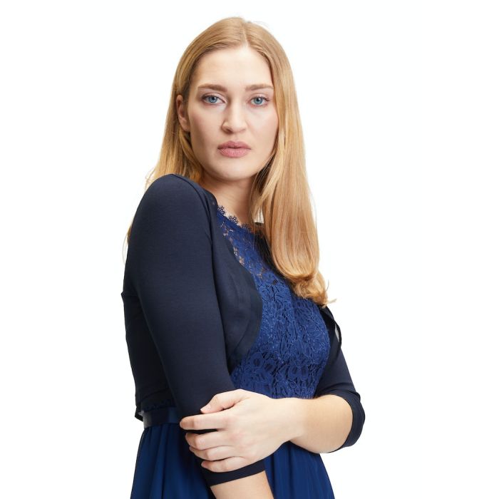 Bolero mit Chiffonkante, dark blue