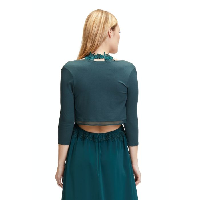 Bolero mit Chiffonkante, dusty slate