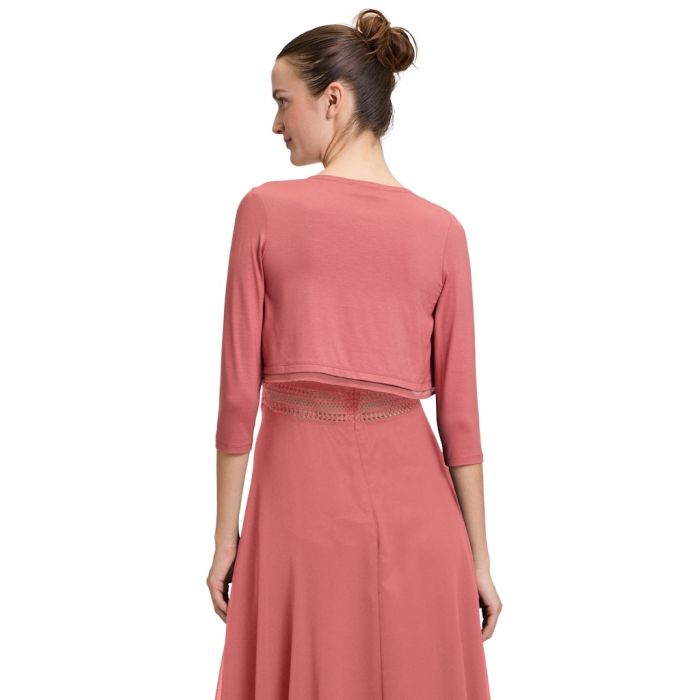 Bolero mit Chiffonkante, bright rust