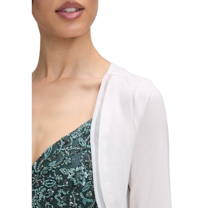Bolero mit Chiffonkante, ivory white