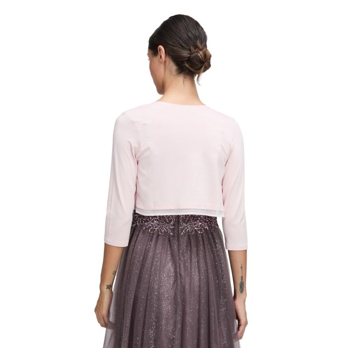 Bolero mit Chiffonkante, apricot
