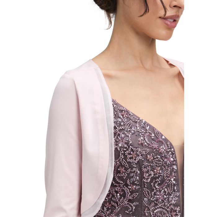 Bolero mit Chiffonkante, apricot