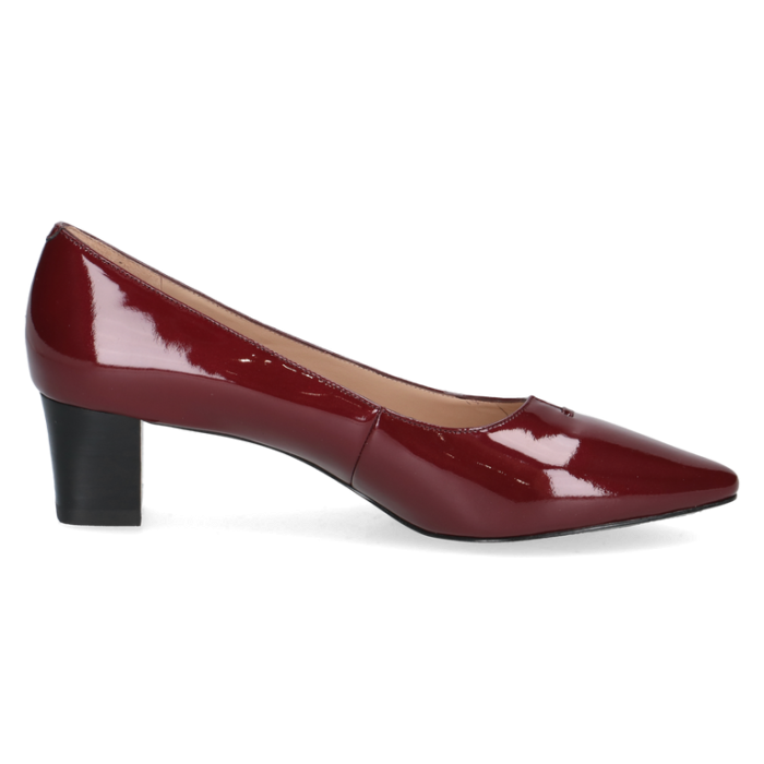 Lack-Pumps, bordeaux paten