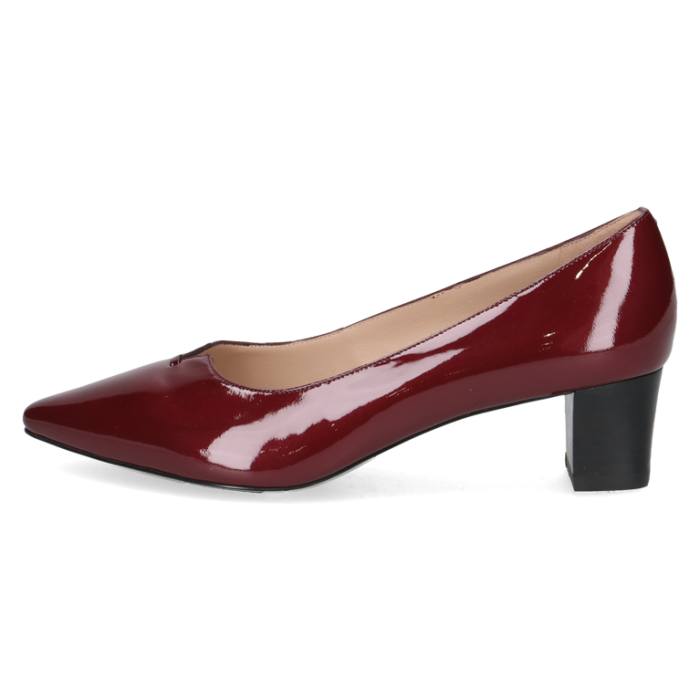 Lack-Pumps, bordeaux paten