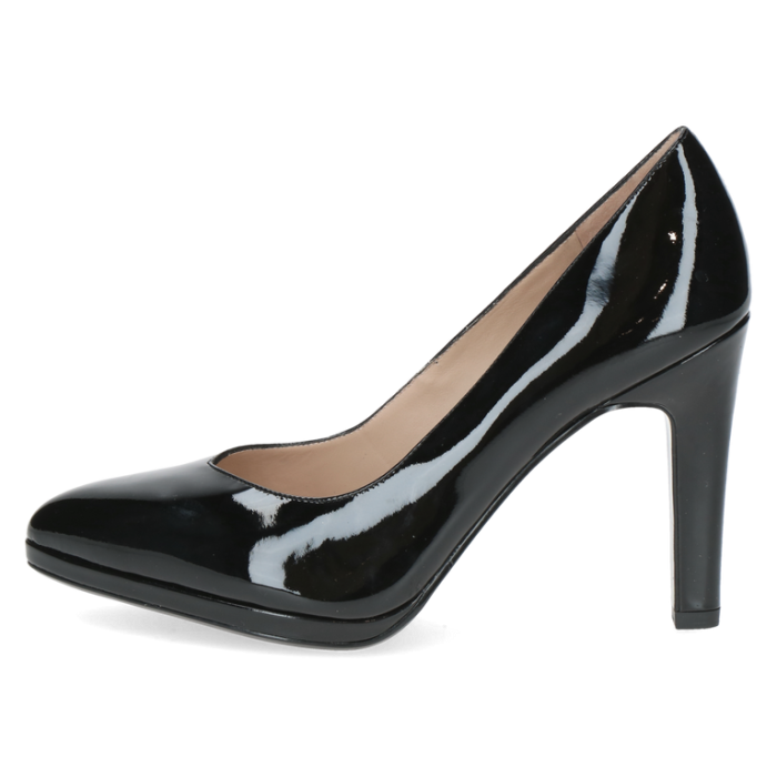 Plateau-Pumps, Lack, black patent