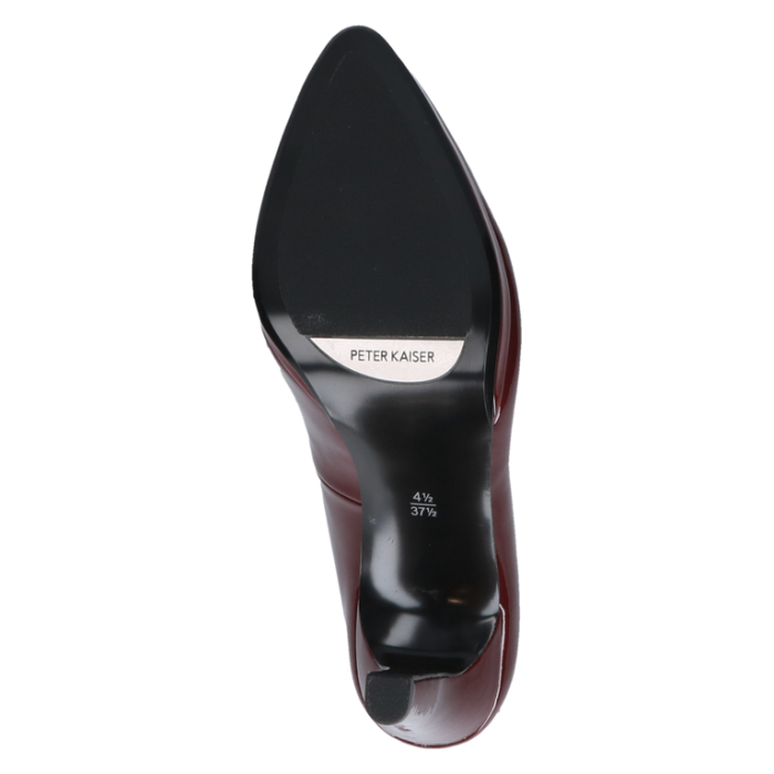 Plateau-Pumps, Lack, bordeaux patent
