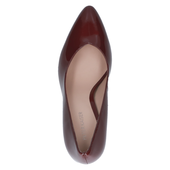 Plateau-Pumps, Lack, bordeaux patent