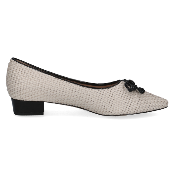 Pumps geflochten, offwhite nappa
