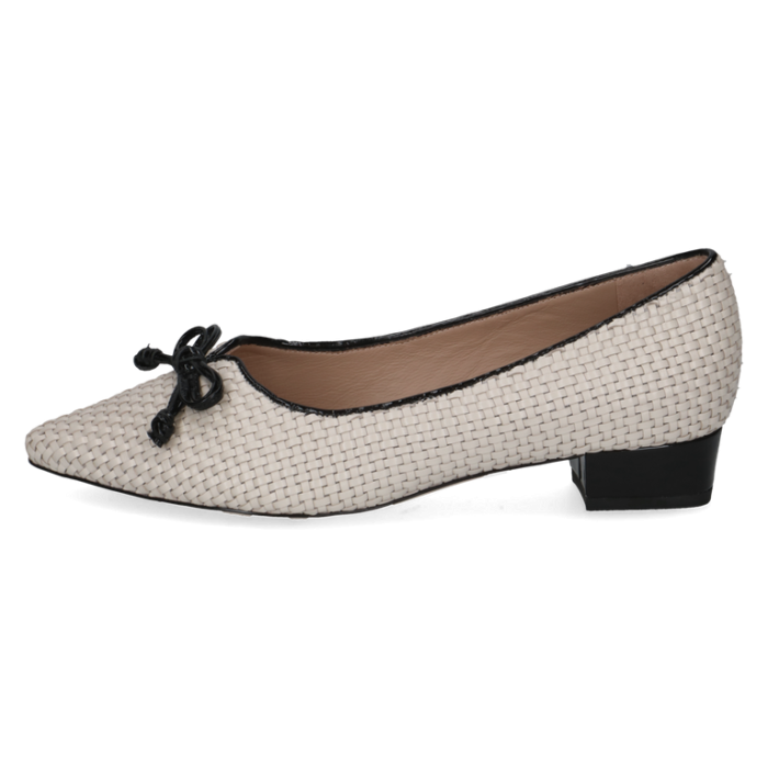 Pumps geflochten, offwhite nappa