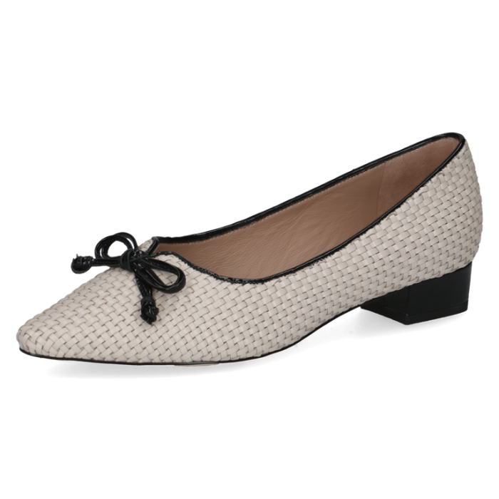 Pumps geflochten, offwhite nappa