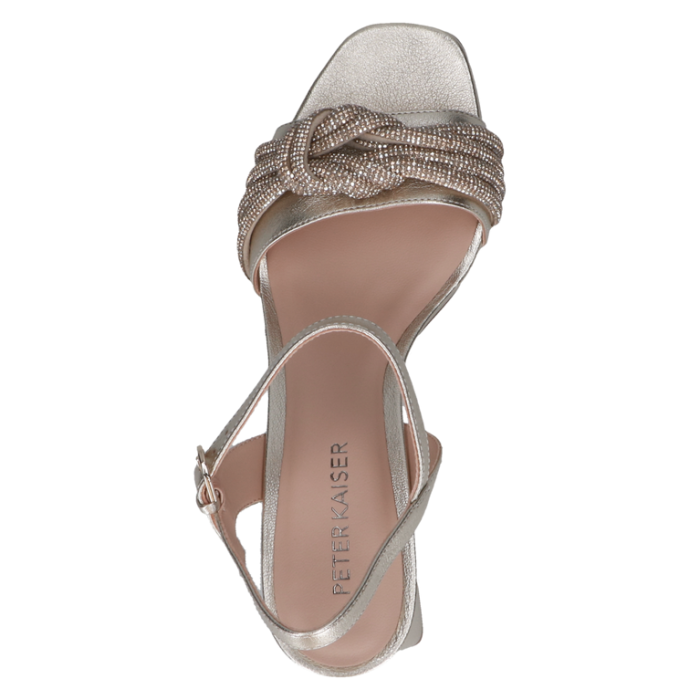 Sandalette-Leder, gold