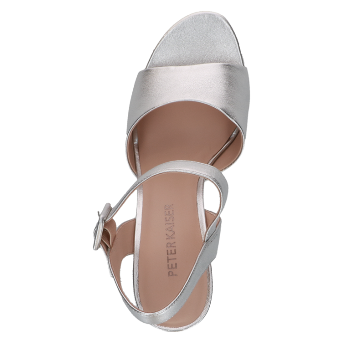 Sandalette, silver/matt