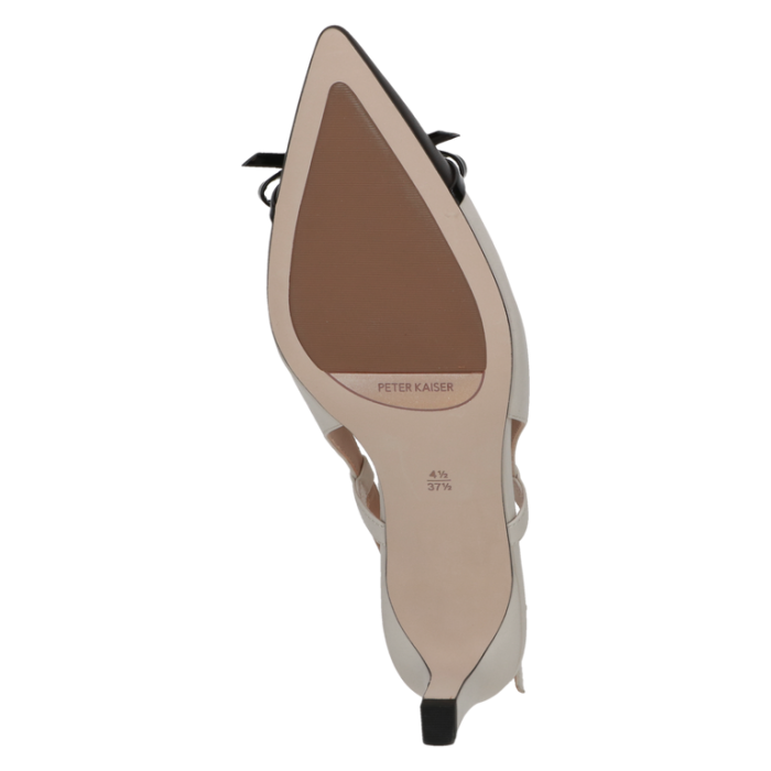 Slingpumps mit Schleife, offwhite/black