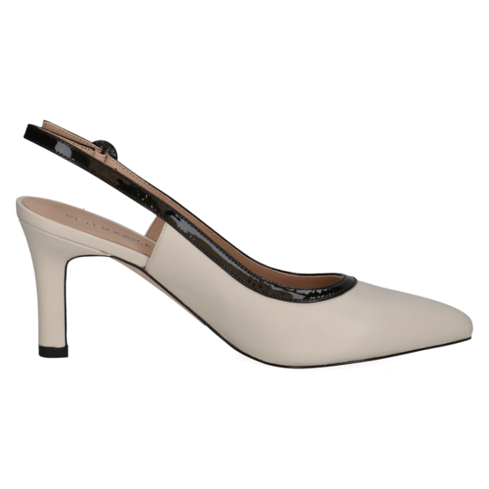 Slingpumps, offwhite/schwarz